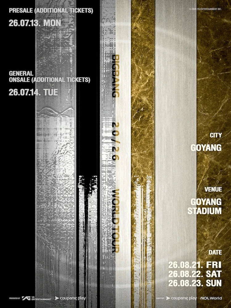 BIGBANG 2026-2027 WORLD TOUR 〈 XX : COSMOS 〉 IN GOYANG presented by Coupang Play